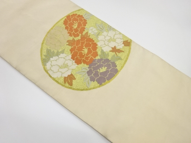 リサイクル　綴れ牡丹模様織出し名古屋帯